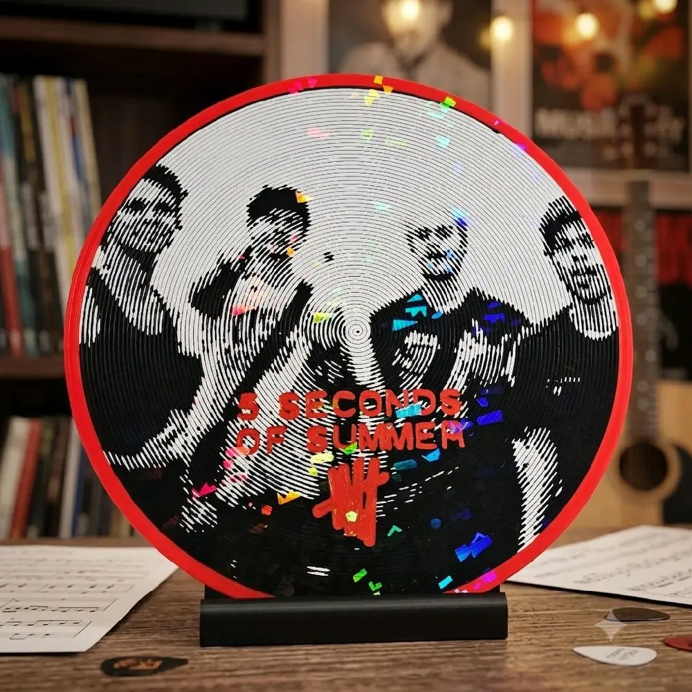 3d Printed Decorative Vinyl Record Art