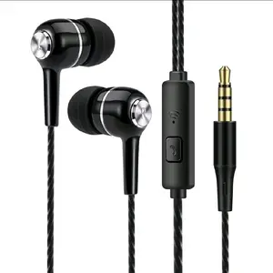 Universal 3.5mm Wired Earphones with HD Microphone - In-Ear HiFi Stereo Headphones for Laptop, PC, Gaming, Tablet & Smartphone - Ergonomic Noise Isolating Buds - Available In Black, White, Pink, Green