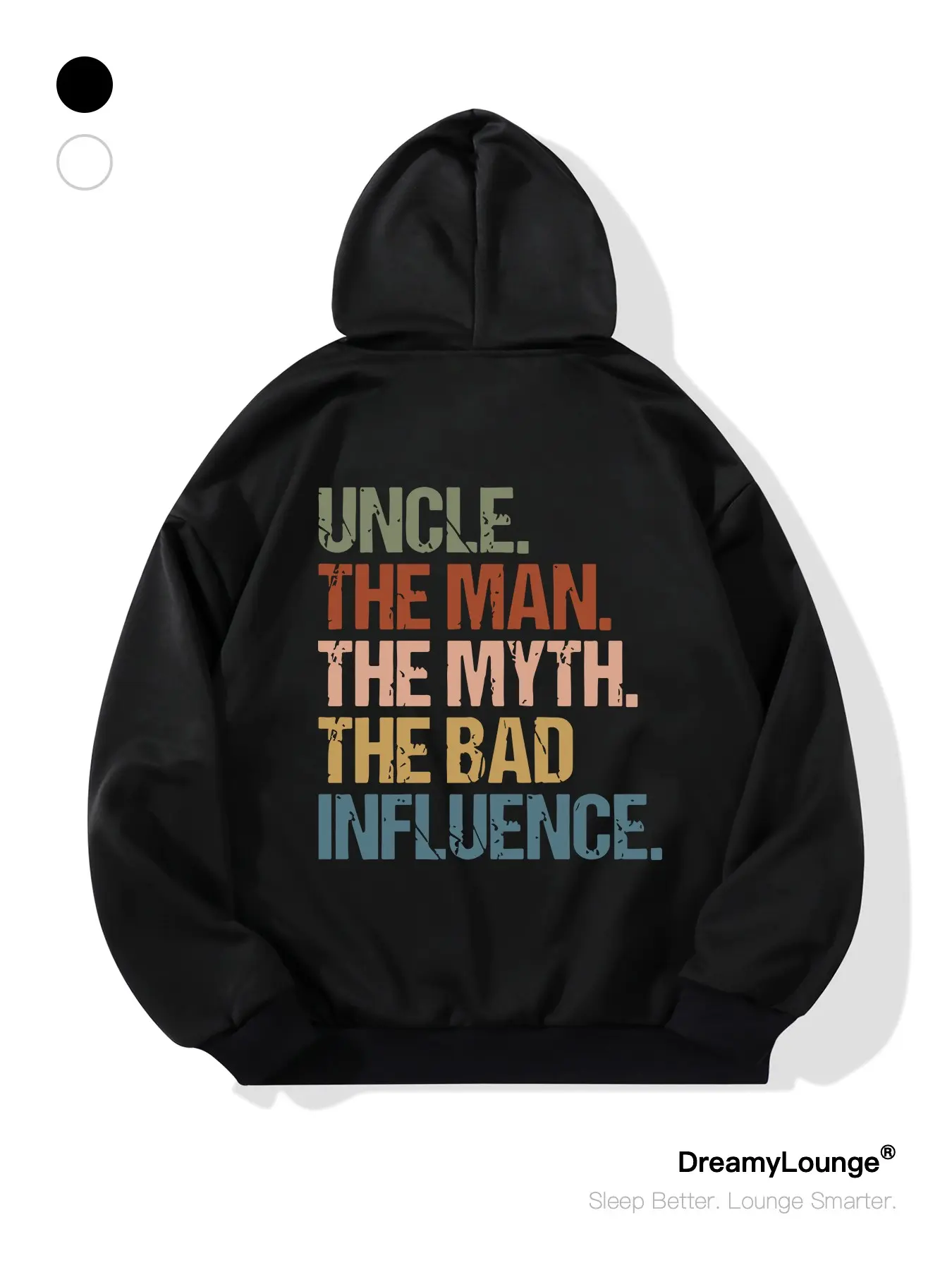Cool Uncle Club Bad Example Graphic Sweatshirt, Fun Uncle Gift, Best Uncle Sweater, Casual Fitted Home Wear for Fall & Winter