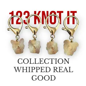 Whipped real good - Set of 4 large stitch markers for crocheting