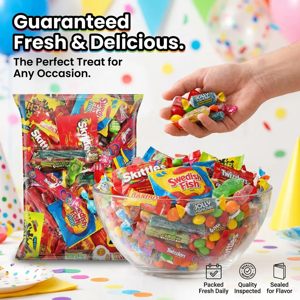 20LB Mega Bulk Candy Mix Variety Pack | Individually Wrapped Assorted Candy for Large Events, Candy Buffets, Offices, Schools & Fundraisers