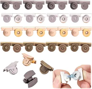 Pcs Magnetic Snaps for Purses and Totes, Gold and Sliver Magnetic Snaps, DIY Snap Buttons, NoSewing Magnetic Cl (Gold Silver Copper Gray)