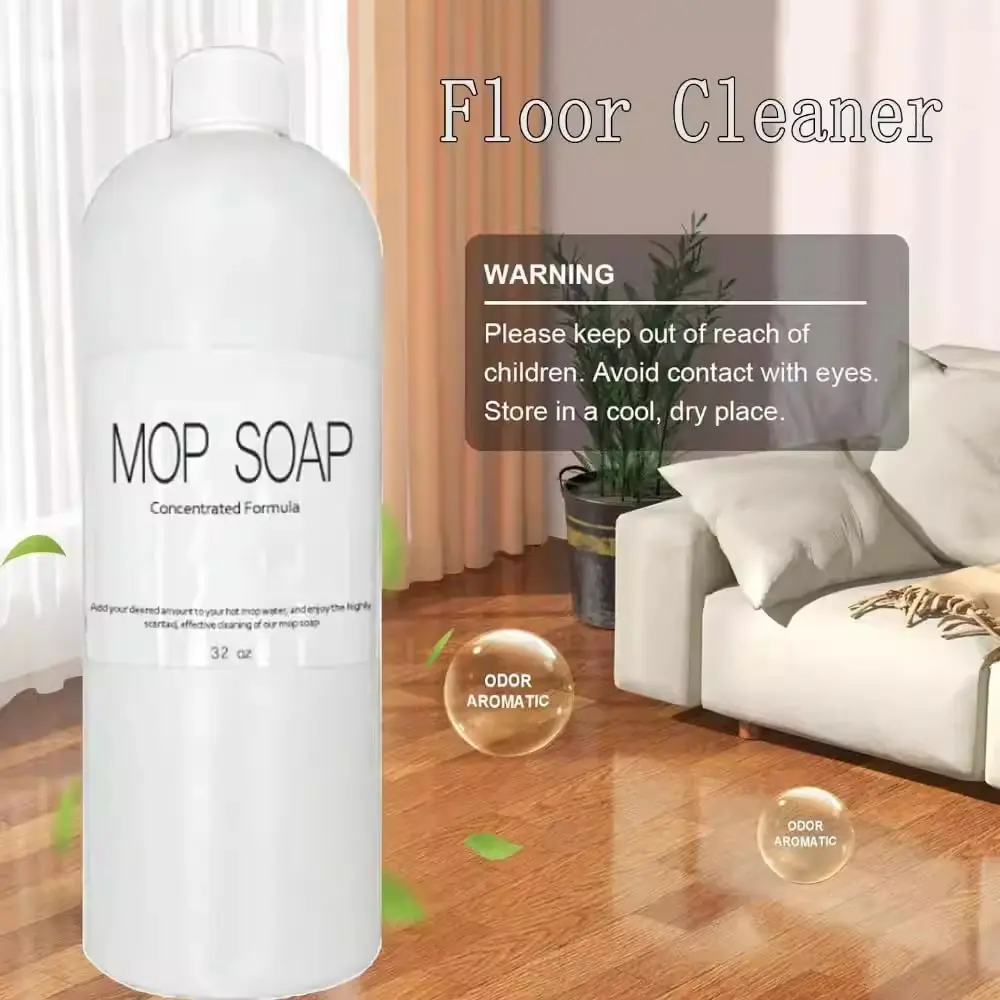 900ML Liquid Floor Cleaner Highly Scented Mop Soap 4oz, Effective Stain Removal for Hardwood Floors, Long-Lasting Freshness, Stain Remover, Home Cleaning Supplies, Household Cleaning Products