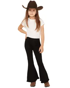Shyanne Girls' ' Pull-On Super Stretch Denim Flare Jeans - Sgsu24j43-Big-Blk