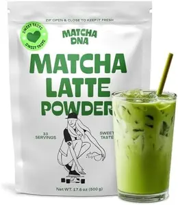 MatchaDNA Matcha Latte – Sweet Matcha Latte Powder with Milk, No Sugar Added – Green Tea Lattes Mix for Hot or Iced Drinks – Organic Macha Tea, Antioxidant Rich, Smooth Energy Boost (17.6 oz Pouch)