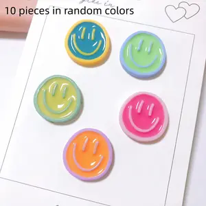 Smiley Design Fridge Magnets, 10 Cute Whiteboard Stickers, Refrigerator and Board Decorations, Summer Gift, Back-To-School Essentials, Magnetic