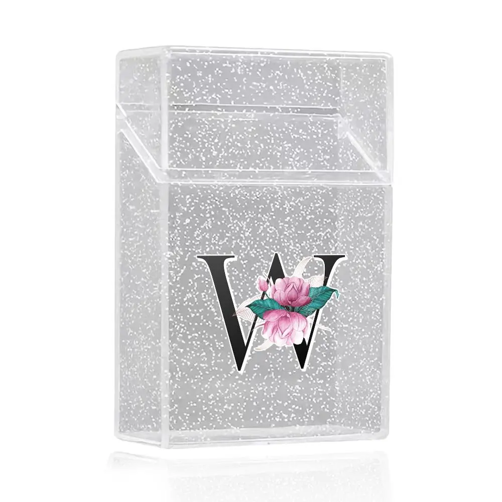Clear Letter Design Cigarette Storage Case, 1 Count Dustproof Personalized Cigarette Holder, Lightweight Organizer Box for Indoor & Outdoor