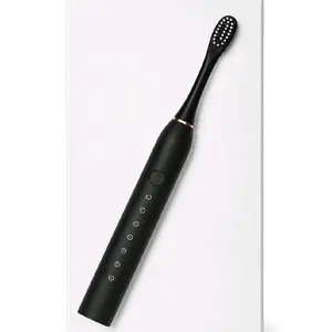 Black wireless Toothbrush holder ,  Micro-Rotation Toothbrush, with 3 Counts Replacement Brush Head,, Intelligent Deep Cleaning Toothbrushes for Adults