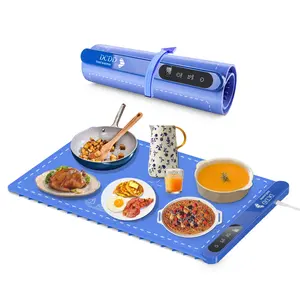 Food Warmers for Parties, 500W Electric Warming Trays for Buffets Party, Silicone Fast Heating Mat with Adjustable Temperature and Timer, Portable Catering Pad for Dining, Kitchen