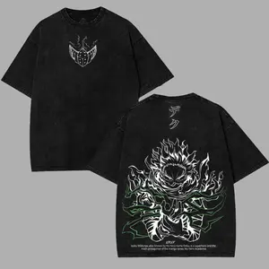 Shota Aizawa Eraser Head My Hero Academia Anime Double Printed Unisex Acid Washed Lightweight Cotton T-Shirt, Anime Lover Streetwear