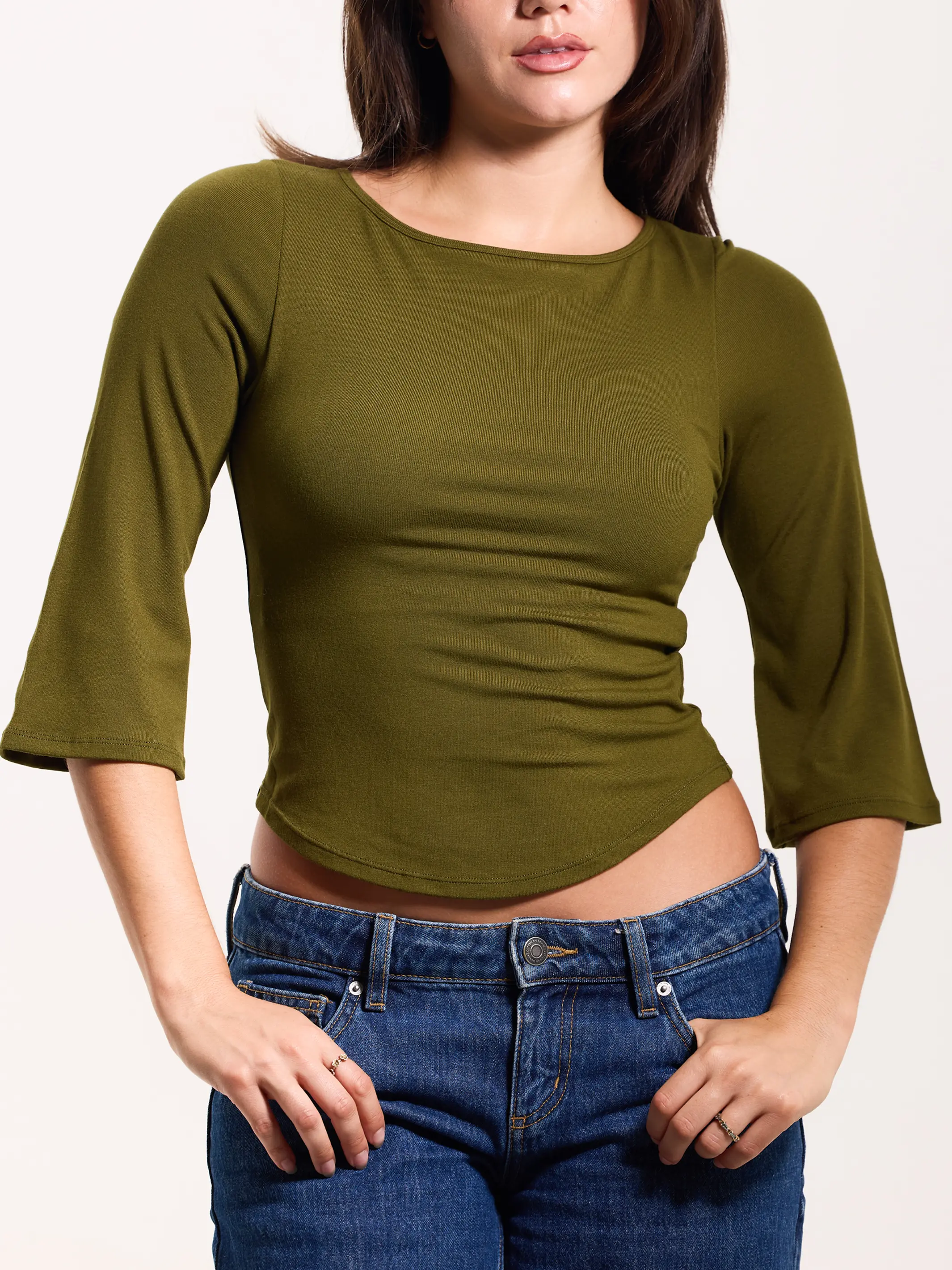 Boat Neck Bell Sleeve