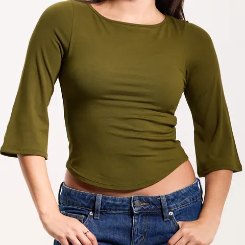 Boat Neck Bell Sleeve