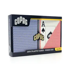 Copag Export 100% Plastic Playing Cards – Poker Size Jumbo Index (Blue & Red Double Deck)