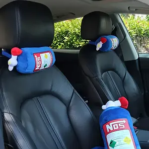 Inflatable Cylindrical Neck Support Pillow, Universal Memory Foam Filled, Plush Surface, Adjustable Cushion, Ideal for Long Drives and Office Use