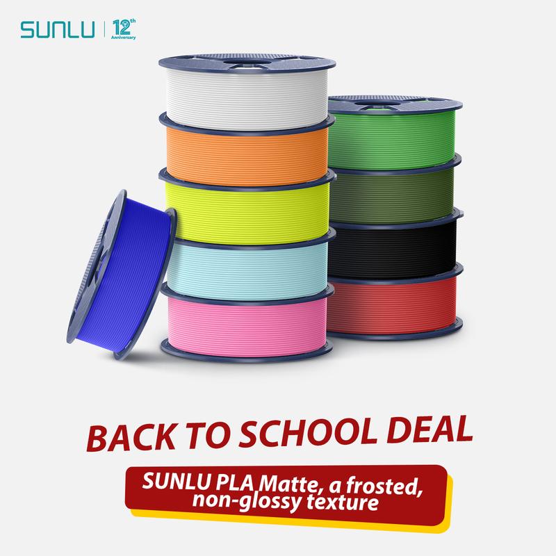 SUNLU PLA Matte & High Speed PLA MATTE & PLA Meta 1.75mm 3D Printer Filament (1KG) - High Speed Printing, ±0.02mm Tolerance, Matte/Metallic Finish, Eco-Friendly, Low Warping, Vacuum Sealed - Compatible with 99% FDM Printers SUNLU PLA Matte & High Speed PLA MATTE & PLA Meta 1.75mm 3D Printer Filament (1KG) - High Speed Printing, ±0.02mm Tolerance, Matte/Metallic Finish, Eco-Friendly, Low Warping, Vacuum Sealed - Compatible with 99% FDM Printers