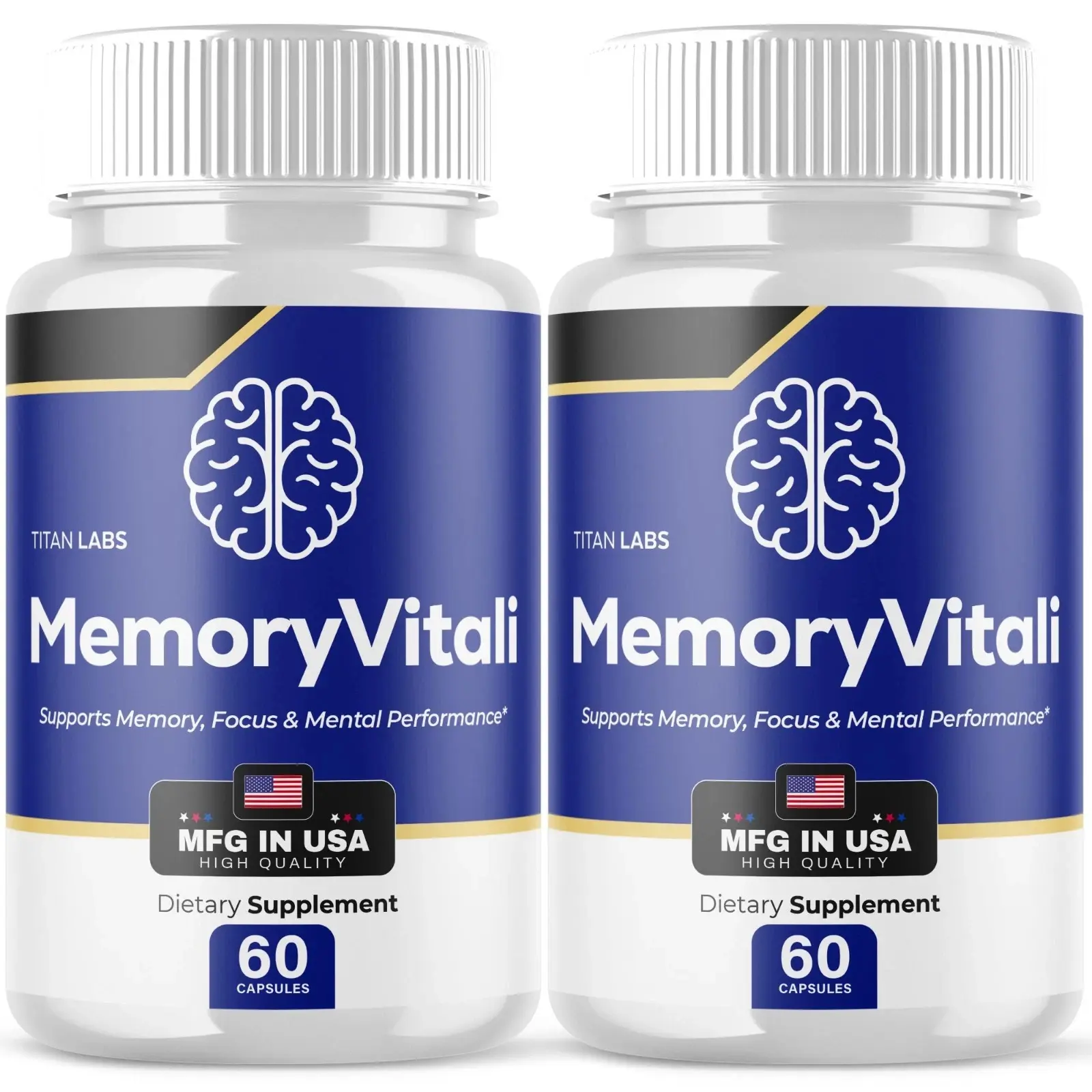 (2 Pack) MemoryVitali Nootropic Natural Brain Memory Vitali 120 Caps