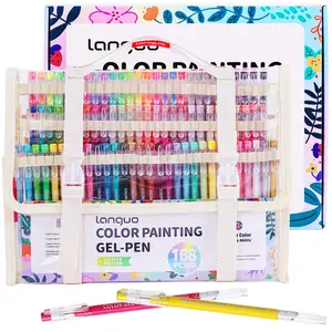 45/72/99/162 Colour Drawing Gel Pen Set,With Handbags Organizers,0.6mmNeedle Tip,Rich Color Large Capacity Ink Pens,Art Supplies For Diary,Card,DIY,Coloring, Doodling, Scrapbooking SuppliesStackable colors, Art Materials