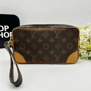 Pre-owned Louis Vuitton As Shown Shoulder Bags Monogram Marly Dragonne Clutch Bag 2101218983210