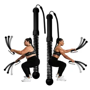 Weighted Cordless Battle Ropes 2PCS – New Upgrade Quiet Ropeless Training Rope Fitness Equipment for Home Workout, Strength Training, HIIT, Cardio Exercise & Gym Sessions