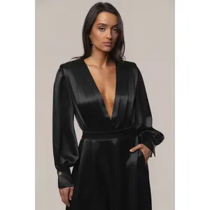 Black Satin Radiance Bodysuit