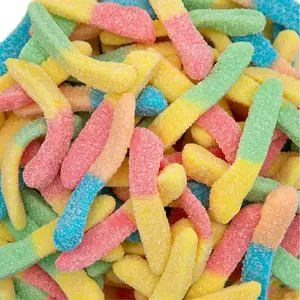 Mini Sour Worms Gummy Candy Bulk 2 Pounds Sweet Snack