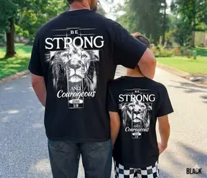 Christian Lion Shirt for Boys & Men, Youth Bible Verse T Shirt, Faith Based Kids Shirt, Religious Lion Graphic Tee Girls