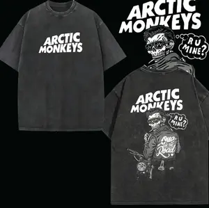 Arctic Monkeys Band Unisex Vintage Washed Cotton Vest, Retro Band Print Sleeveless Shirt, Casual Regular Fit, Perfect Boyfriend Gift