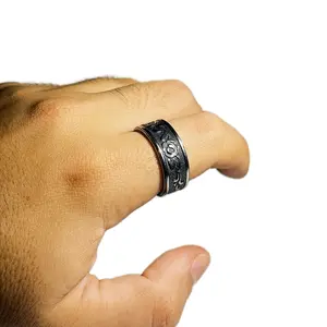 Ancient Rose Vintage Spoon Ring - Stainless Steel Handmade Jewelry