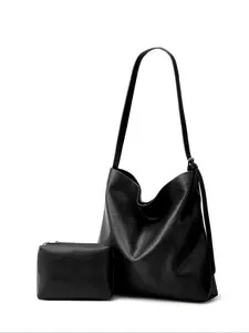 Women's Elegant Solid Color Tote Bag, Fashionable Large Capacity Shoulder Bag for Daily Used, Casual Trendy Versatile High-quality Daily Commuting Bag, Casual Commuter Bag