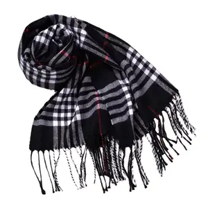 British Style Winter Scarves Faux Cashmere Couple Shawls, Autumn/Winter Bestseller Warm Knit Wraps for Men Women NONE