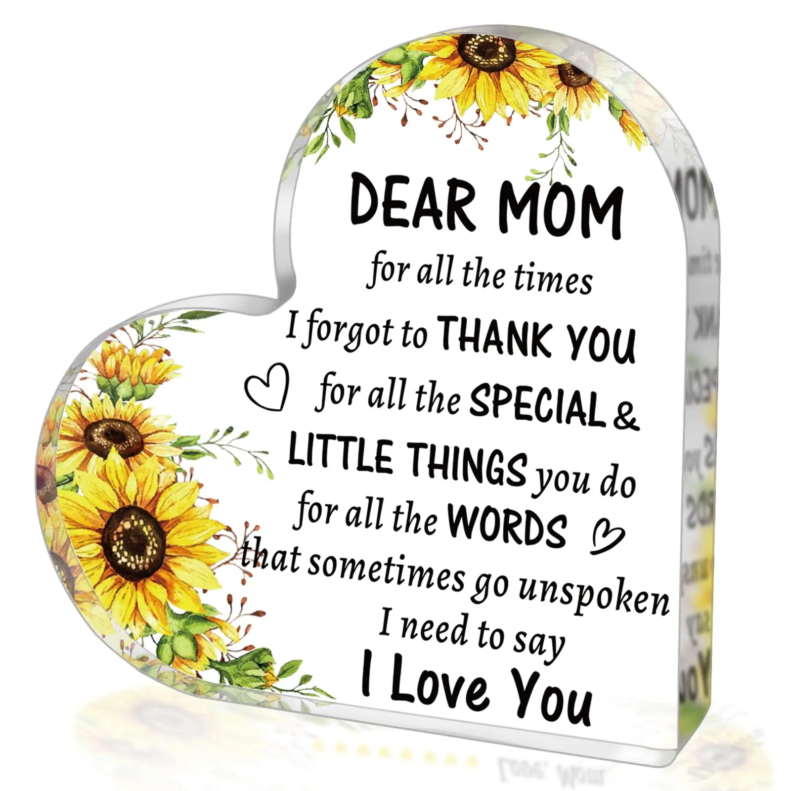 Birthday Gifts For Mom From Daughter Son  To My Heart Sign Paperweight Presents Christmas Mothers Day Valentines