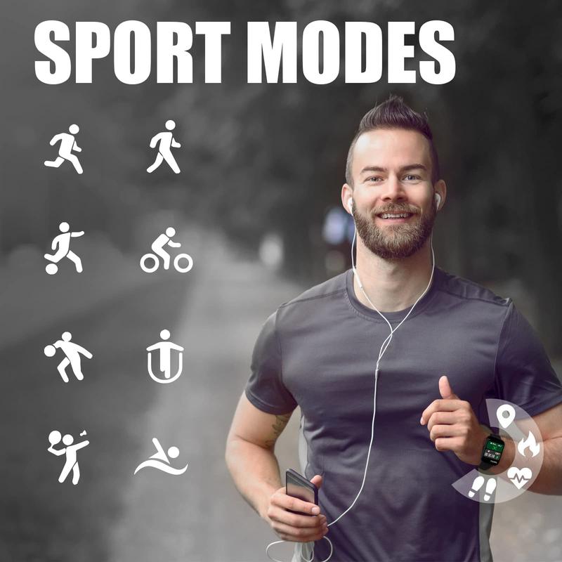 1.83" Fashion Touch Screen Smart Watch,Multifunctional Men Women's  Electronic Fitness Watch with Answer/Make Calls/Message Reminder,Wearable Waterproof Sportswatch,Wristwatch,Fall Gift, gifts girlfriend