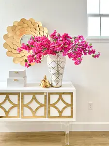 White and Gold Pattern Ginger Jar