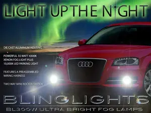 For 2011 2012 2013 Audi A3 Xenon Halogen Foglamps Foglights Fog Lamps Driving Lights Drivinglights Kit