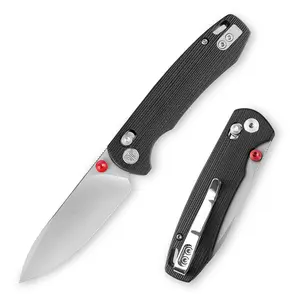 Trivisa Dragonfly-B Pocket Folding Knife, 2.99” 14c28n Blade G10 Handle, Crossbar EDC Outdoor Hiking Tool