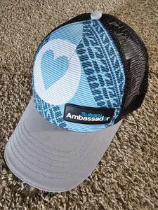 Subaru Ambassador Mesh Strapback Truckers Hat Cap Blue Grey