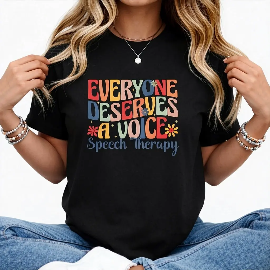 Everyone Deserves A Voice Sweatshirt, SLP Shirt, Speech Pathology T Shirt, Speech Therapist Gift for SLP Hoodie, Speech Therapy Shirt