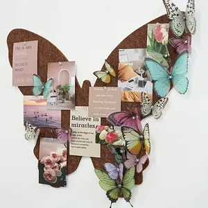 Butterfly Felt Photo Wall Art Set, Unique Artwork, Includes 30 Butterflies and 10 Round Pins, Perfect for Room Wall Decoration, Stylish Home Decor