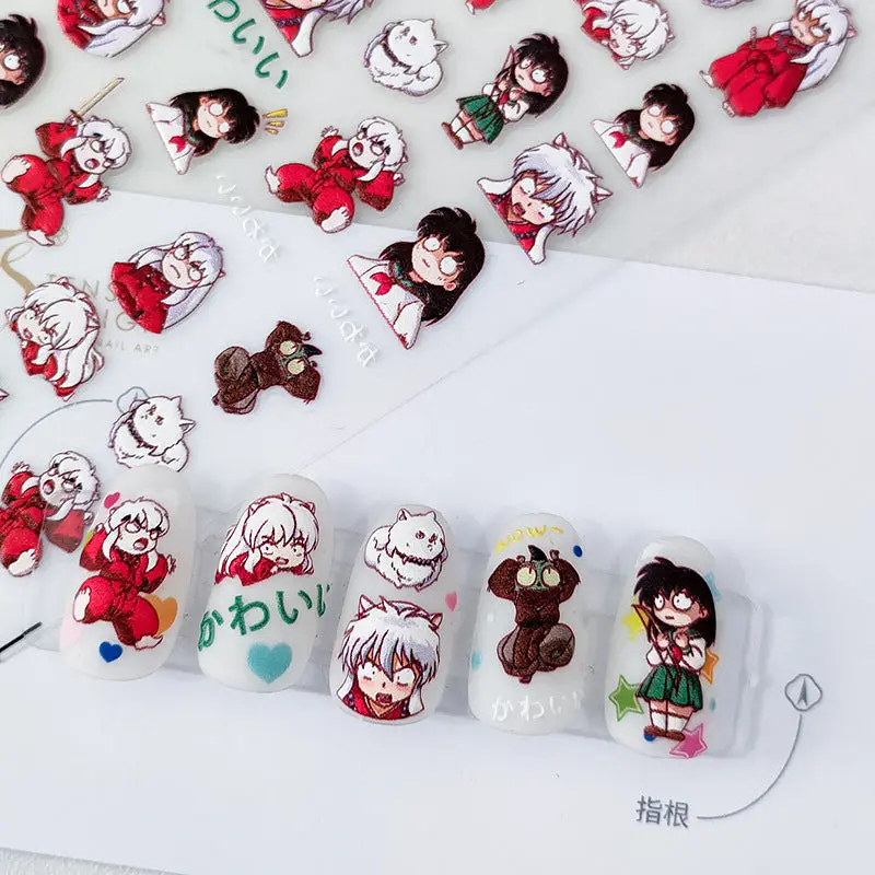 Embossed Cartoon Nail Art Stickers (403)