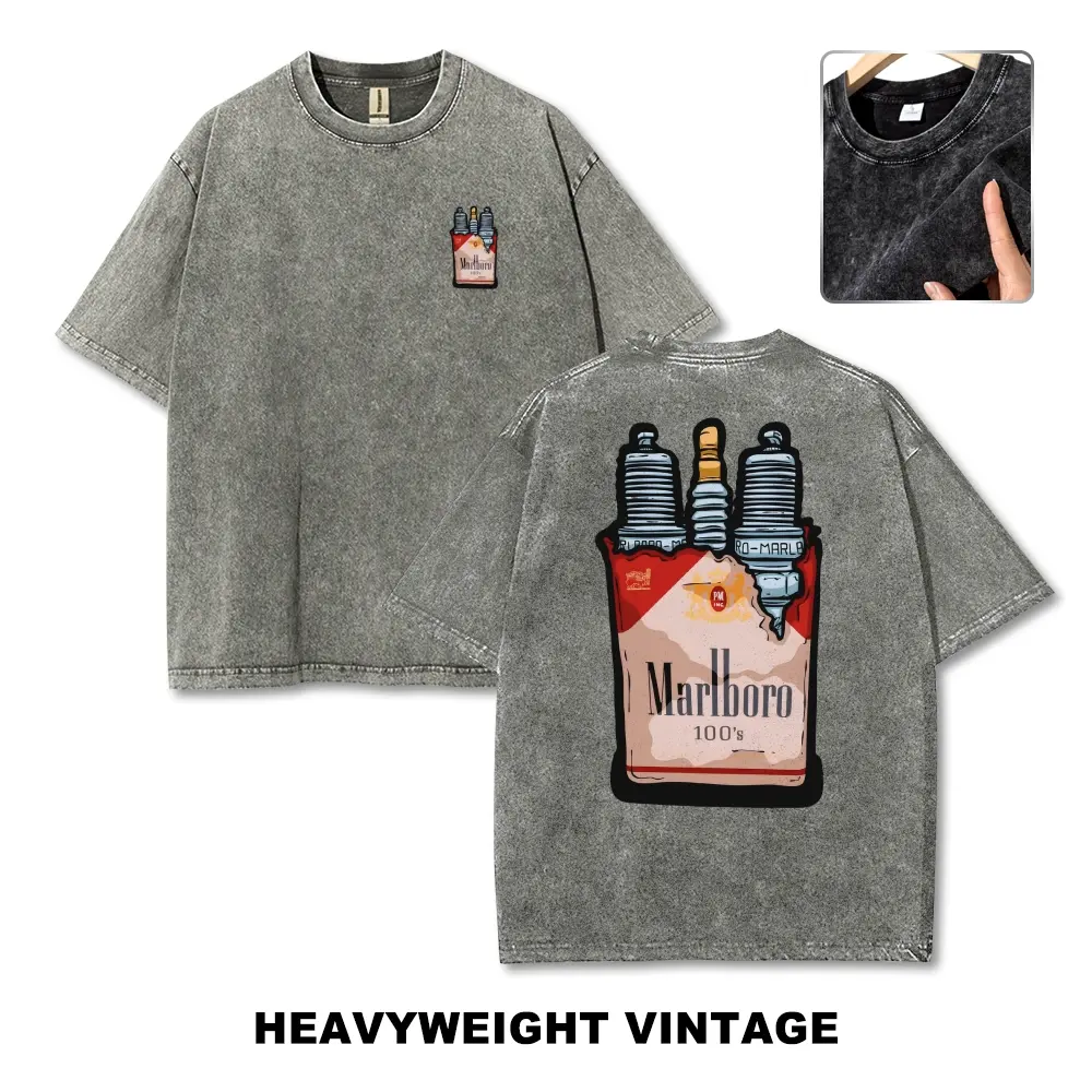 Fun Cigarette Poster Vintage Washed Tee 90s Men's Graphic Tee t Shirts Funny Graphic Tee Good Graphic Tees Graphic Tees Streetwear Outfits Men Vacation Outfits Oversized Tshirt Men