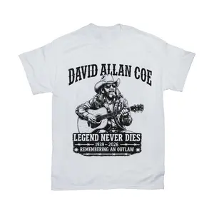 David Allan Coe RIP Streetwear Tee for True Fans Vintage Inspired Concert Style T-Shirt