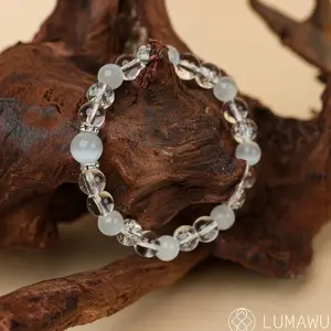 LUMAWU 8mm Metal Element Beaded Bracelet | Enhance Focus & Inner Strength, Minimalist Zen Accessory
