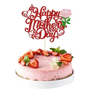 Mother's Day Carnation Themed Birthday Party Cake Decorations