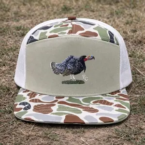 Turkey Hunting Trucker Hat Camo Snapback Wild Turkey Embroidered Cap Outdoor Hunter Hat Gift for Men Dad Hunting Season Cap