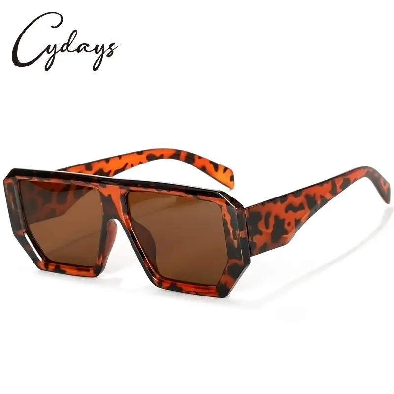 Cydays Women's Oversized Square Sunglasses, Trendy Colorful Full Rim Plastic Frame for a Bold Look with UV400 Protection, Trendy Square Sunglasses