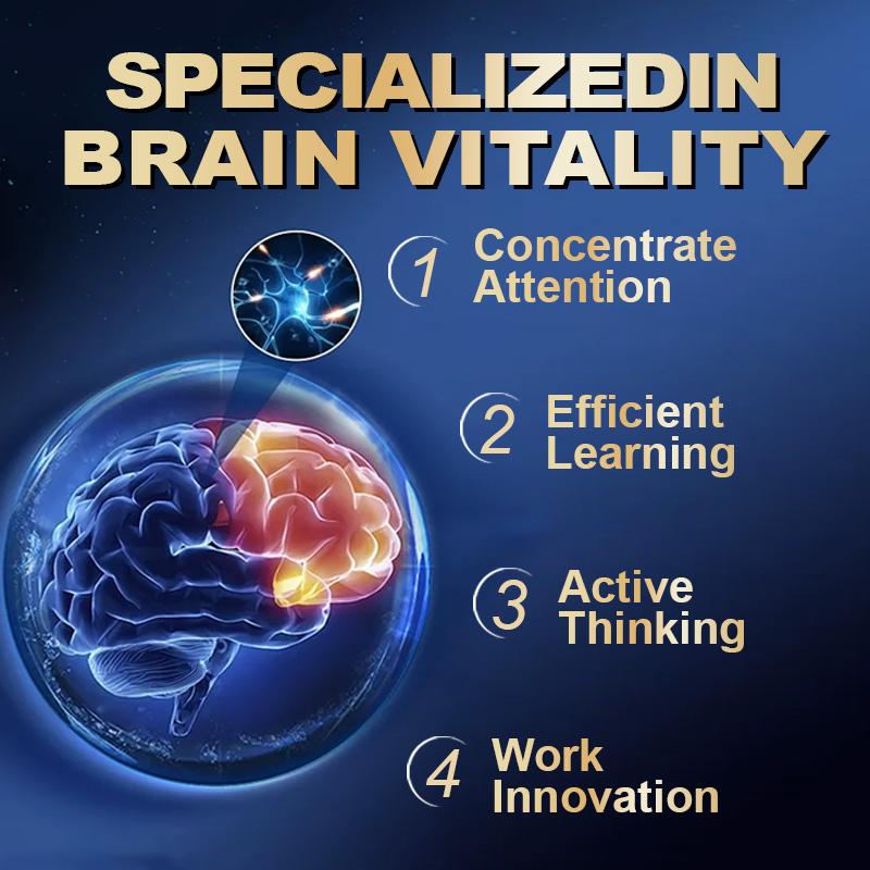 【Upgraded Formula】Royavita Nootropic BrainSupplements - Clinically Proven Brain Nutrition Supplement with Phosphatidylserine, Vitamin B6 B12, 60 Capsules for Mental Alertness, Memory, Concentration & Focus-1
