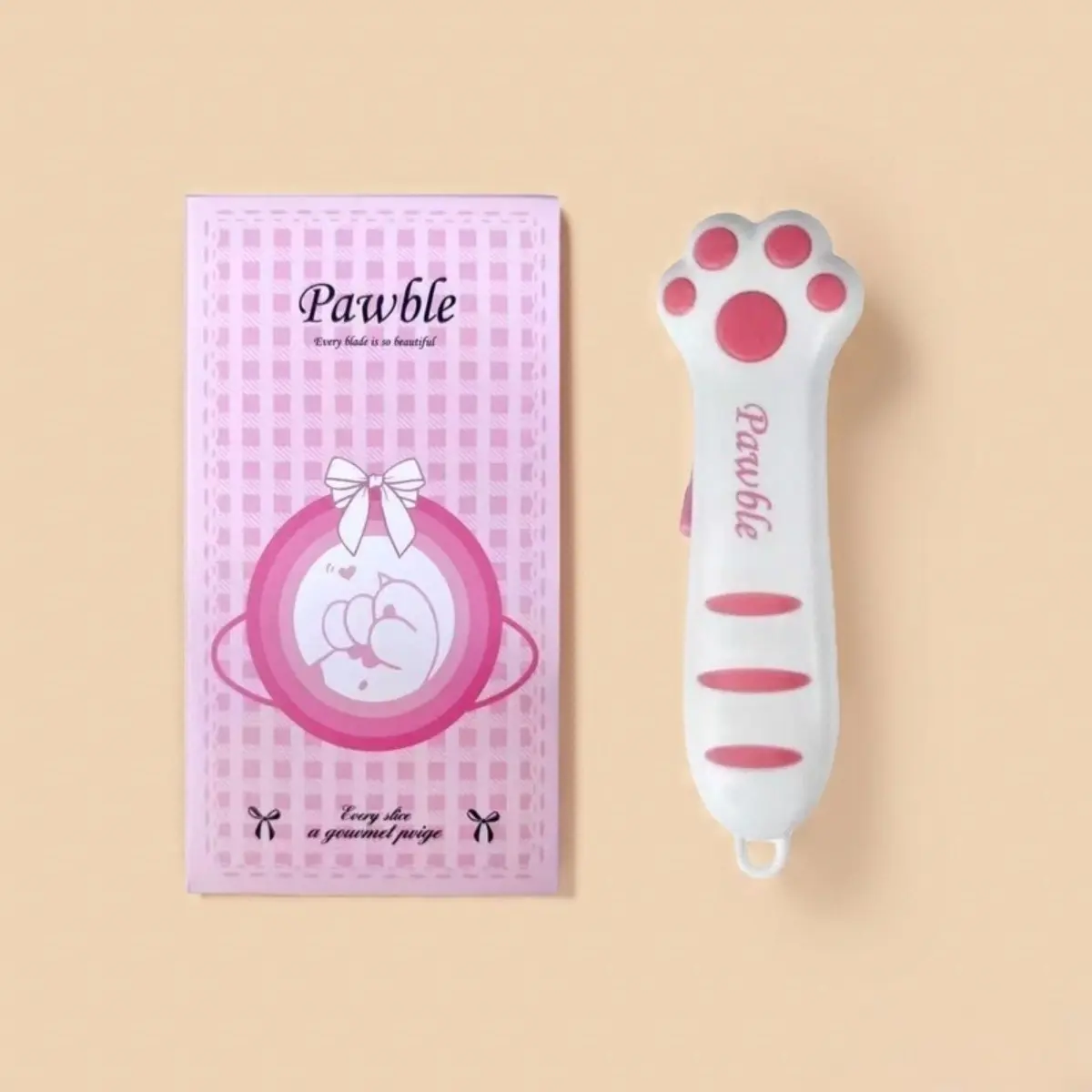 Unisex Lightweight Mini Portable Folding Pocket Knife - Cute Cat Claw Shape, ABS Handle, Ideal for Handicrafts, Packaging, Gift Ideas for Handicraft Lovers