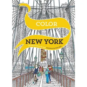 Color New York: 20 Views to Color in by Hand (Color) by Emma Kelly [Paperback Book]