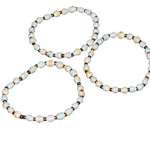 Recycled Paper Bracelet - Rose, Eco-Friendly Fashion Accessory, Durable Beads, Perfect for Daily Wear