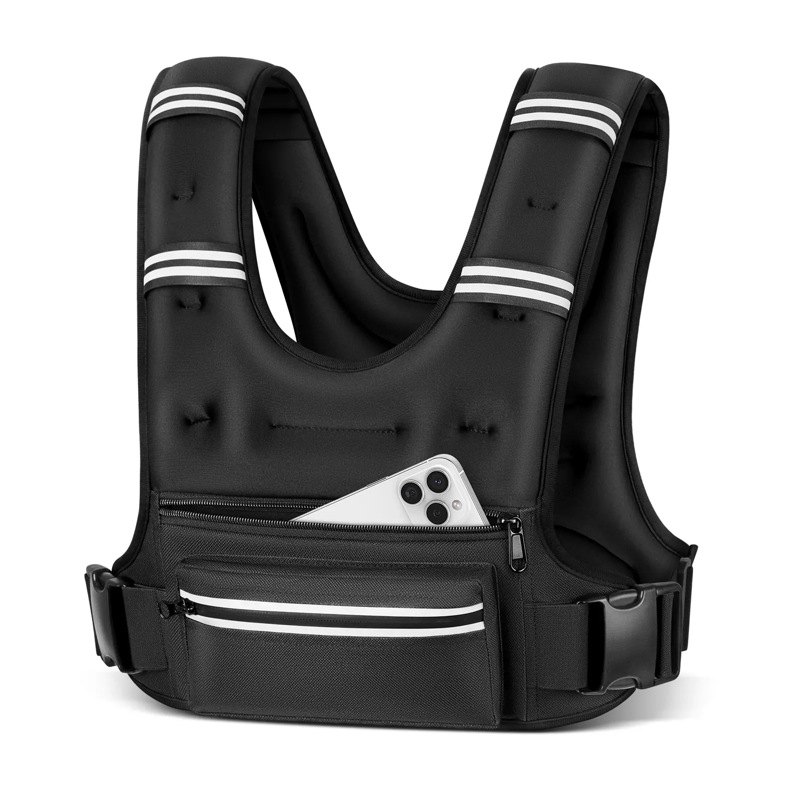 Unisex Adjustable Weighted Vest (8/12/16/20 lbs) - Varied Weights Strength Training Gear, Workout Equipment for Bone Health, Core Strength Enhancement in Running